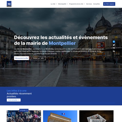 Landing Page : Mairie de Montpellier