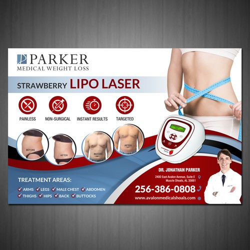 PRINT ad for LIPO LASER machine in medical weight loss clinic