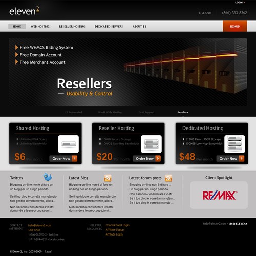 Refresh Eleven2 Homepage