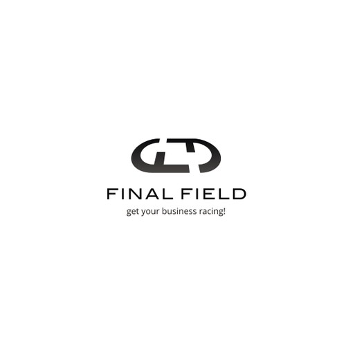 Letters "F" as track racing horses.