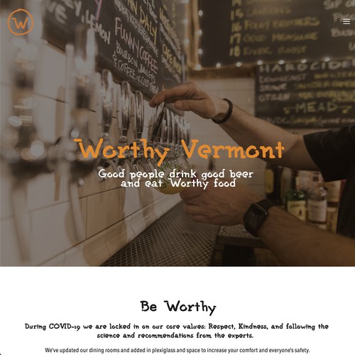 Worthy Vermont Restaurant Web Design