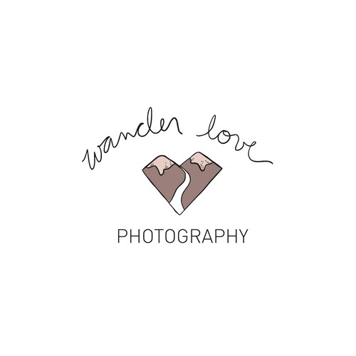 LOGO DESIGN IDEA FOR WANDER LOVE PHOTOGRAPHY