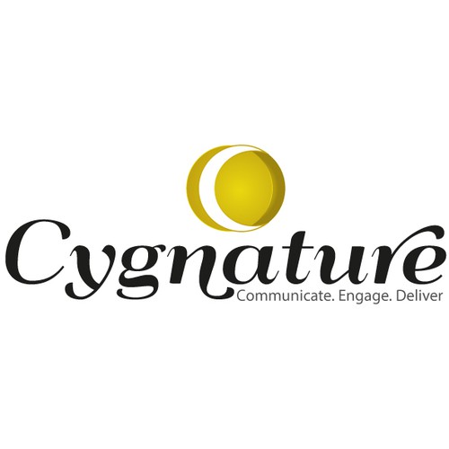 Create a visually capturing logo for a brand new company called Cygnature