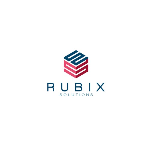 Minimal and clean logo for Rubix Solutions.