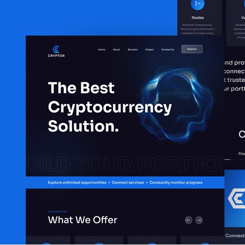 Cryptocurrency Website Design