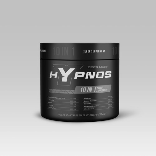 HYPNOS Sleep Supplement Label Design