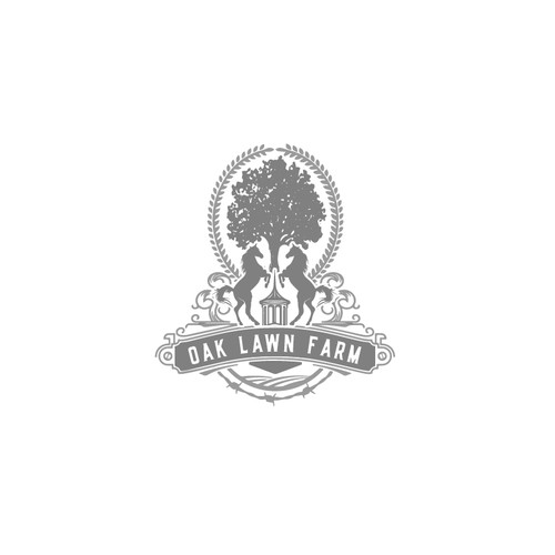 Oak vintage ranch farm logo