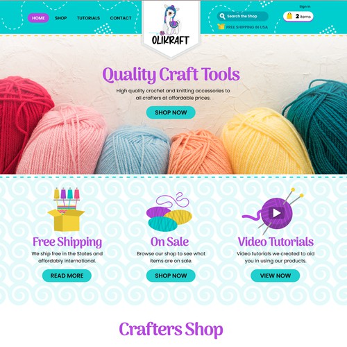 Knitting Website Design