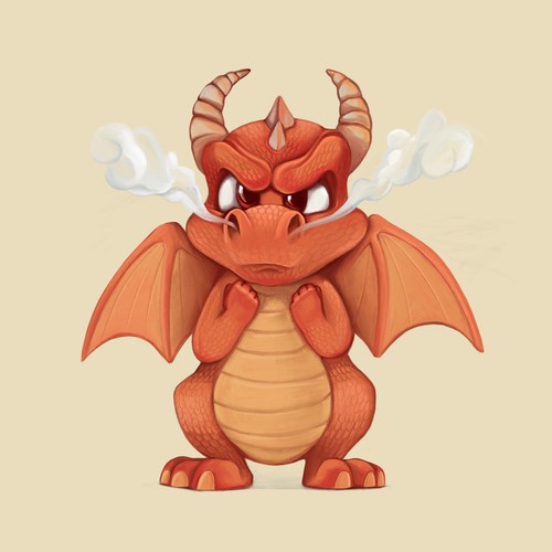 Dragon Illustration for Children's Card Game