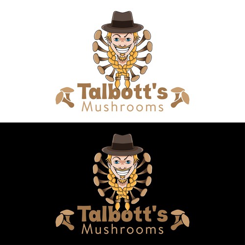 Gourmet Mushroom Business Logo