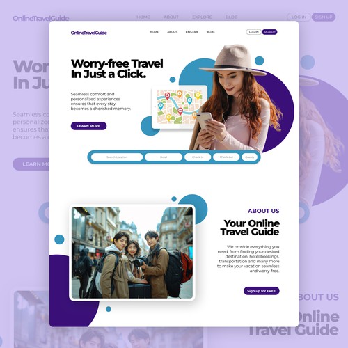 Online Travel Guide Web Design