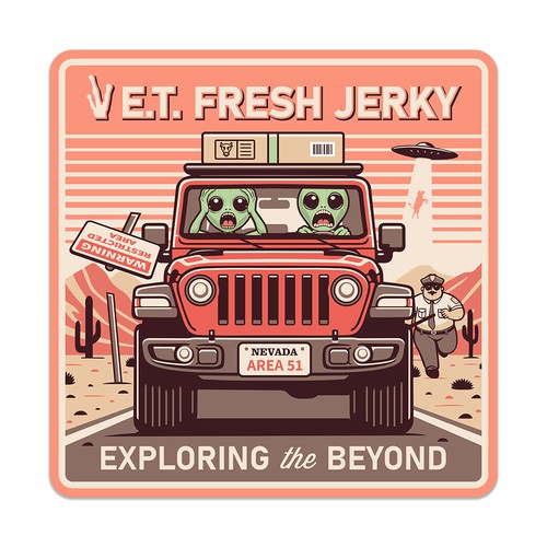 ET Fresh Jerky Sticker