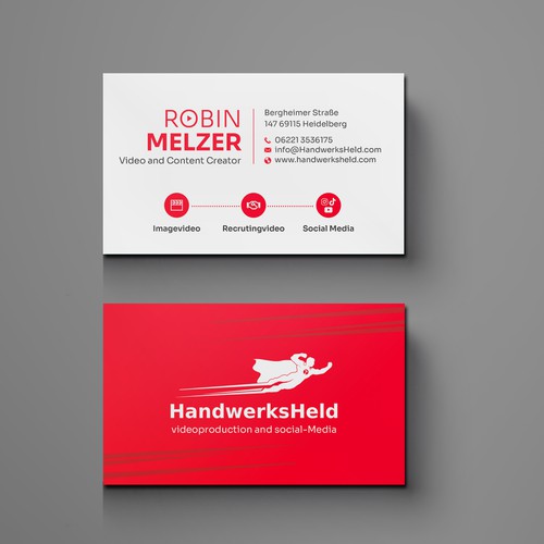 Video Creator Business Card Design