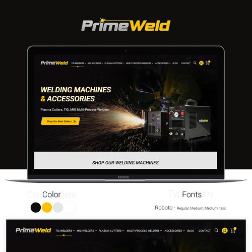 PrimeWeld Homepage Design