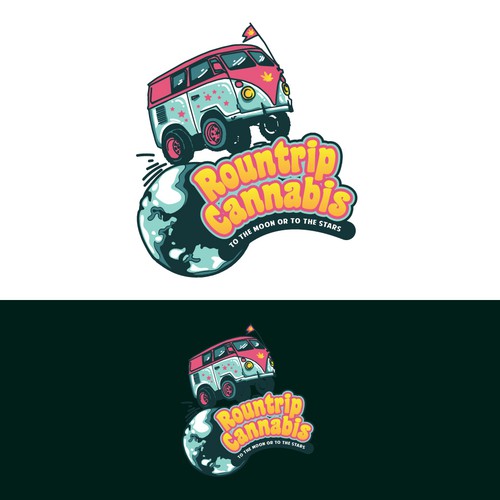 Roundtrip Cannabis Playful Logo 