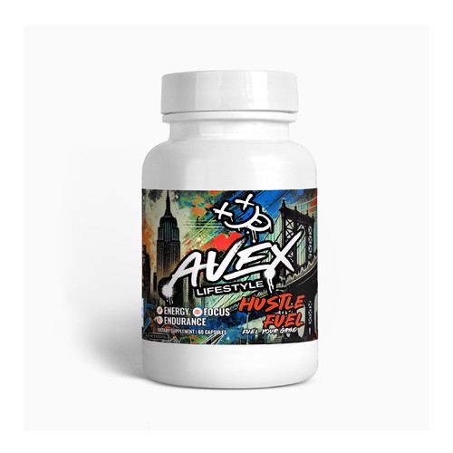 Physical Fitness Supplement Bottle Label - Avex Lifestyle