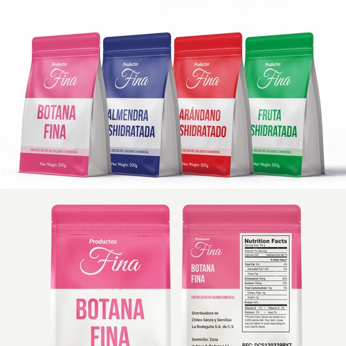 Modern Minimalist Packaging Design for Premium Dried Fruits & Snacks