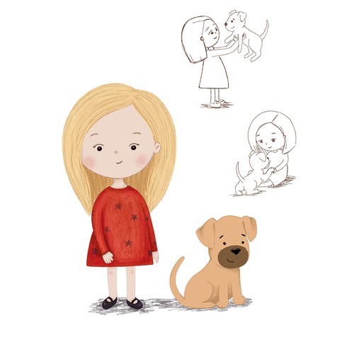 Cute character design for a children book