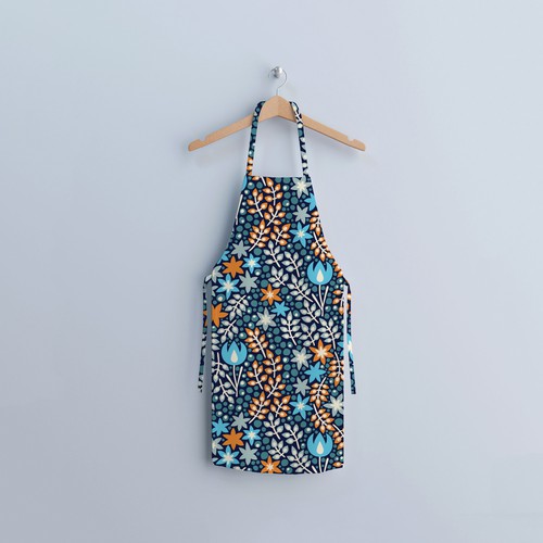 Flower Pattern for Kitchen Apron