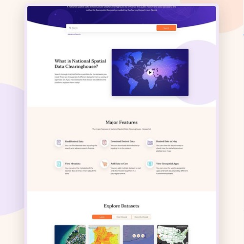 Home page UI design 