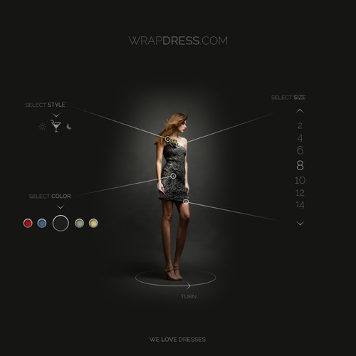 Create a visually exciting website for wrapdress.com!