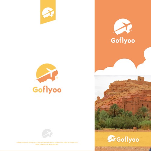 Modern Logo concept for the Airline Booking portal "GoFlyoo"