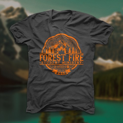 Outdoor Forest Fire Student Ministry T-shirt II