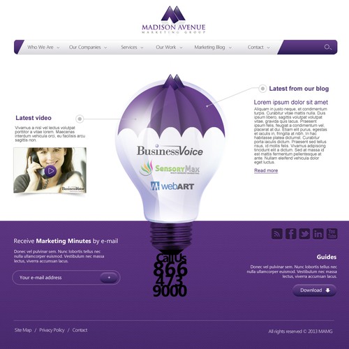 Help Madison Avenue Marketing Group with a new website design