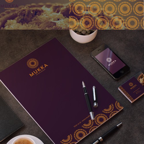 Elegant Indian Restaurant Logo design