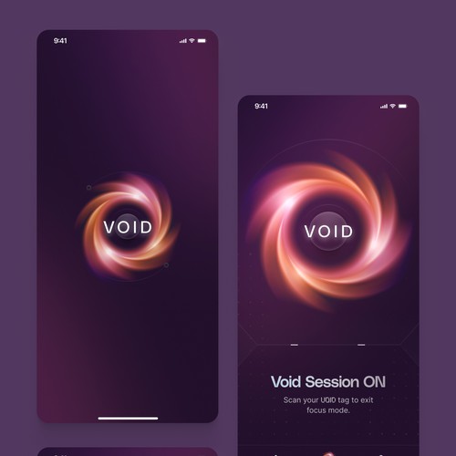 Dark themed focus session iOS app