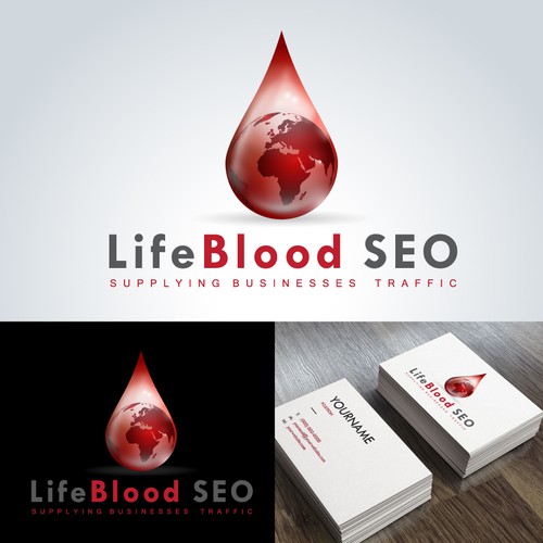 A heart-pumping logo for LifeBlood SEO
