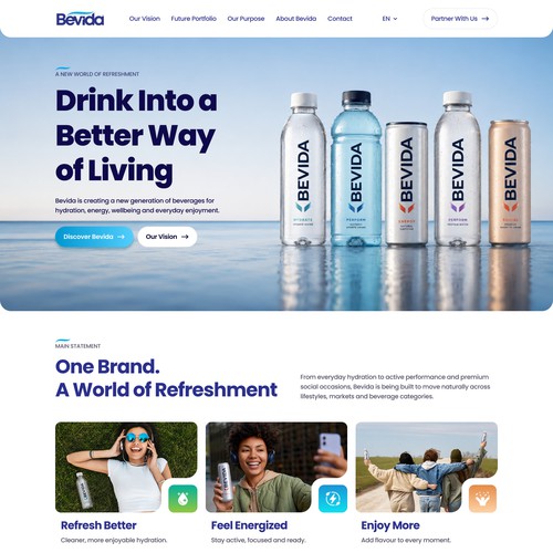 web page: Bevida: live enjoy be grateful