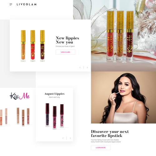 Web page concept for LiveGlam