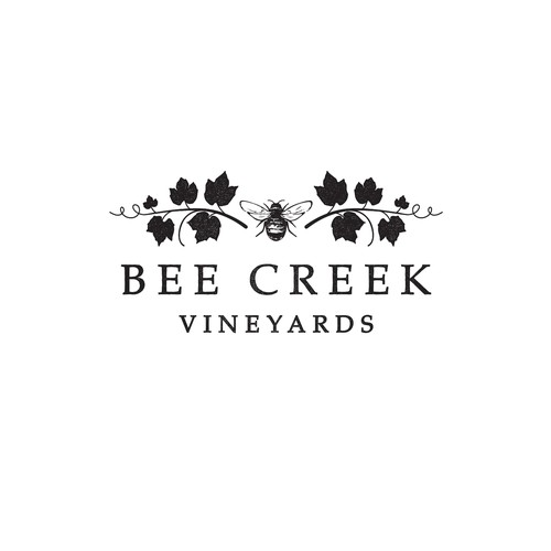 A classic, heritage style logo for a vineyard
