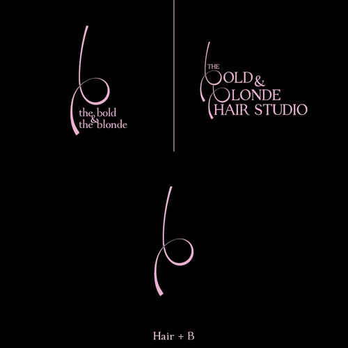 Design Logo Concept for The Bold & The Blonde Hair Studio