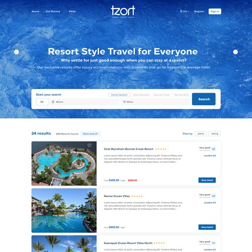 Web Concept Travel Digital Product