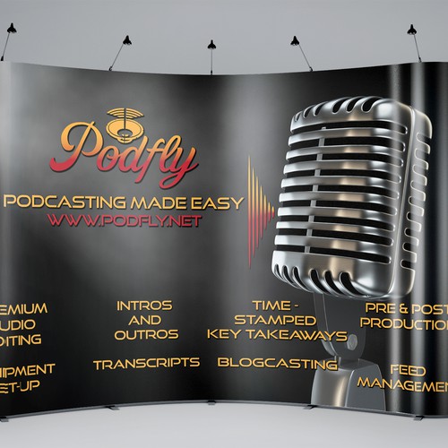 Create a Trade Show Display for the Podcasting industry