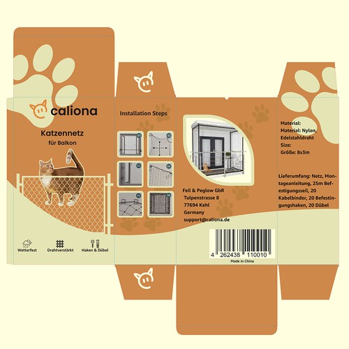  Packaging for Cat Safety Net