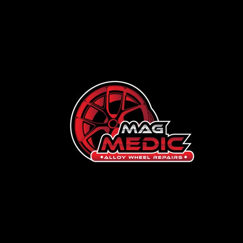 Mag Medic  Alloy Wheel Repairs Logo Design .