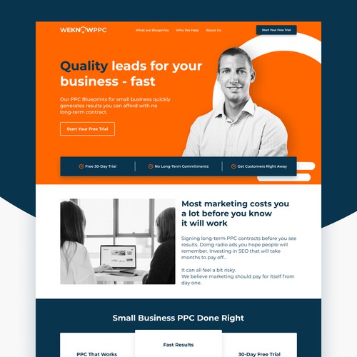 Website design concept for WeKnowPPC