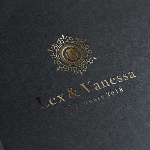 LV initial for Luxury Logo