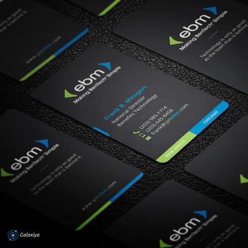 Verticla Business Card For A Technology Firm