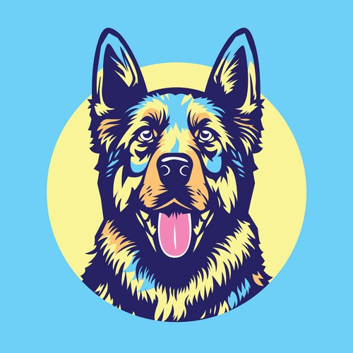 Schäferhund Illustration