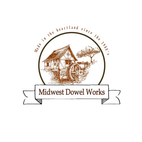 Logo for Midwest Dowel Works.