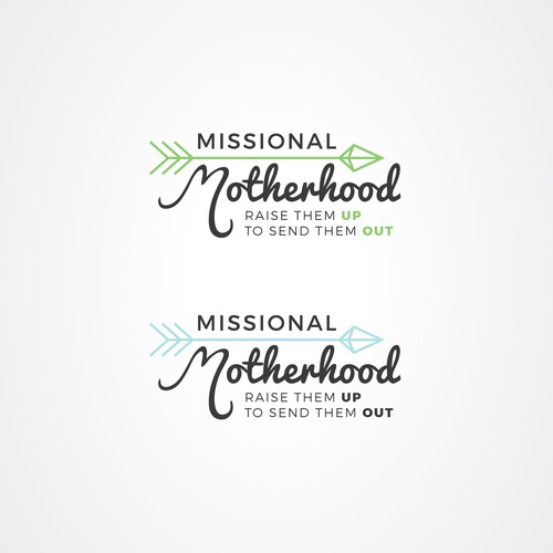 Bright, feminine logo for Christian mom blog