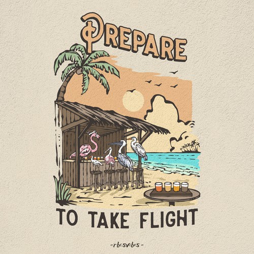 Preapare to take flight - vintage illustration