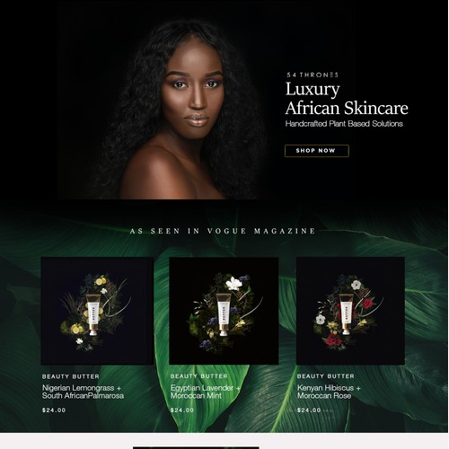 Luxury Skincare website 