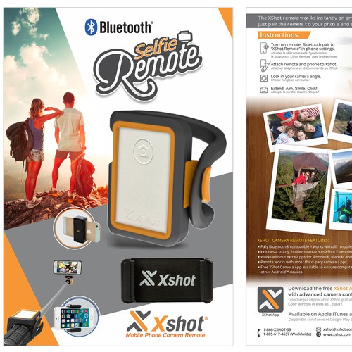 Bluetooth Selfie Remote Retail Store Packaging