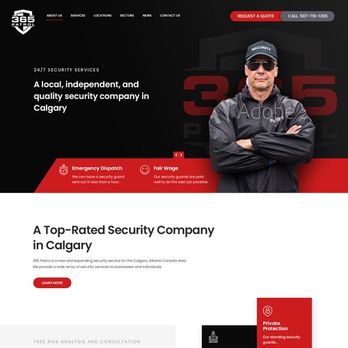 Security Guard Company website design