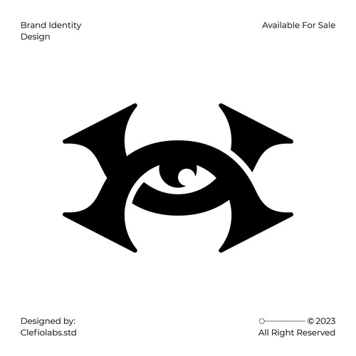 Modern X Letter Eye Logo